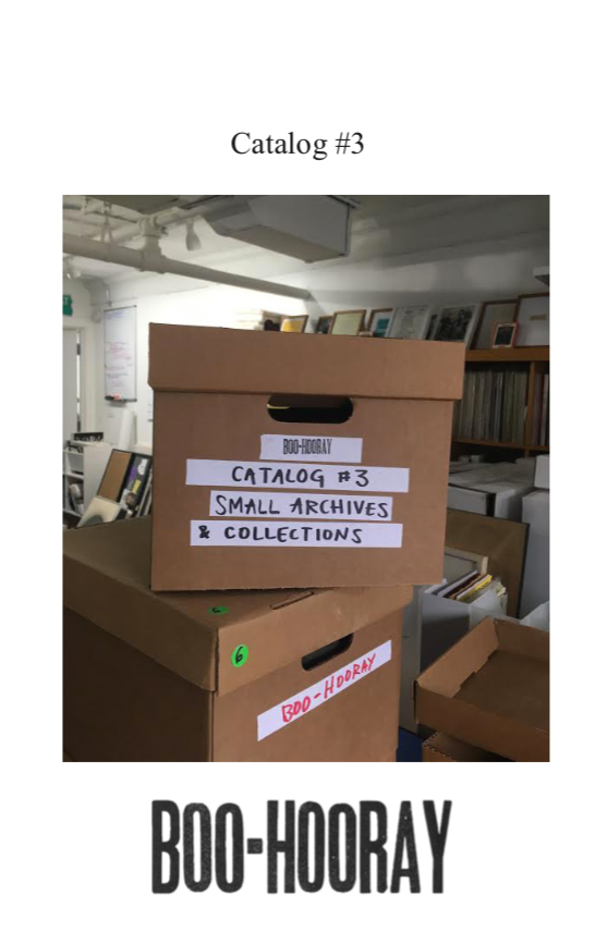 Boo-Hooray Catalog #3: Small Archives and Collections