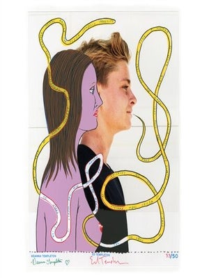 Item #3978 THE TEMPLETONS - SILKSCREEN PRINT. BOO-HOORAY / Ed, Deanna Templeton