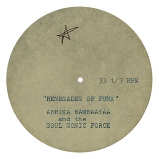 Item #3997 Renegades of Funk slipmats. Afrika Bambaataa