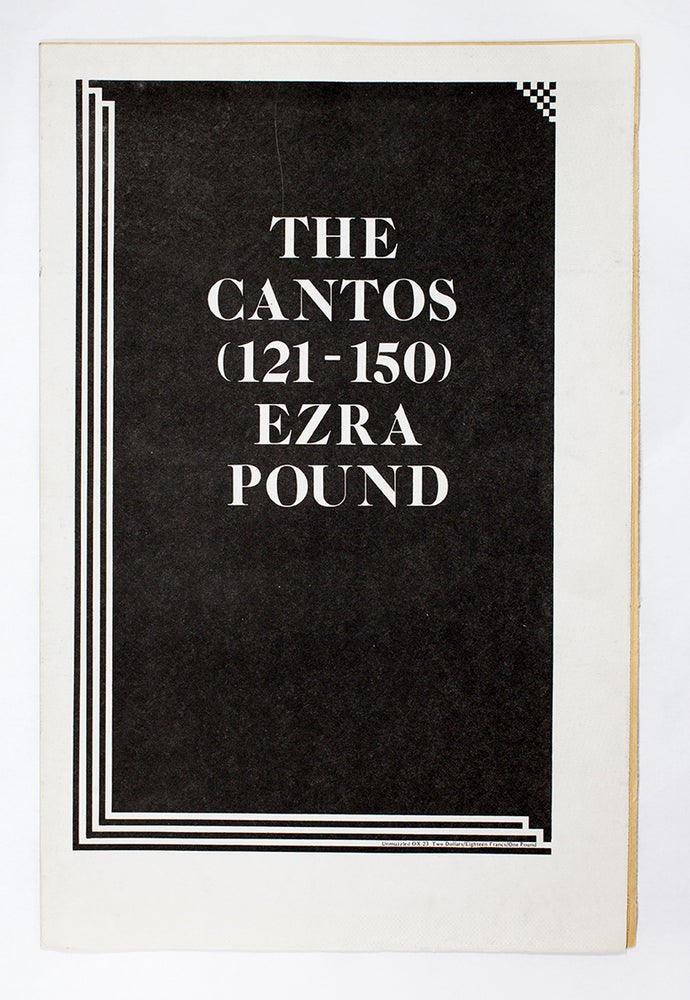 Item #4050 Unmuzzled OX 23: The Cantos (121-150) Ezra Pound. ed Michael Andre.