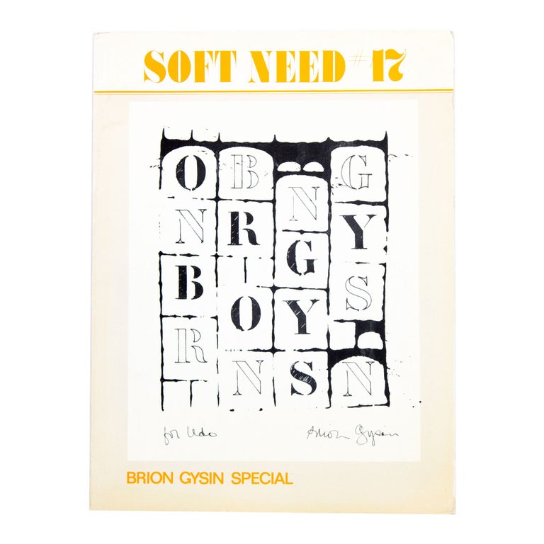 Item #4115 Soft Need #17: Brion Gysin Special. ed Udo Brego.