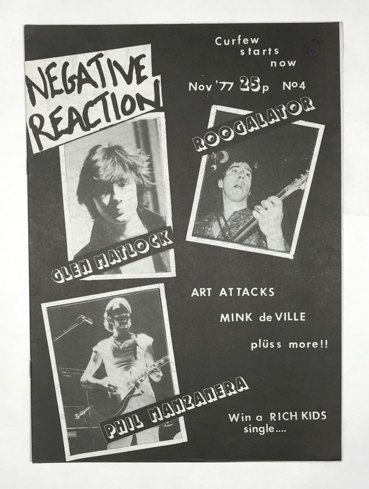 Item #4279 Negative Reaction #4. Karl Bijou Jon Romney, eds Wendy Shlock.