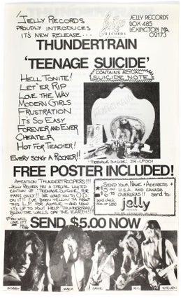 Item #4331 Thundertrain Teenage Suicide - Jelly Records Promo Flyers