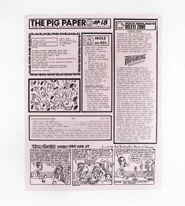 Item #4351 The Pig Paper #18. Gary Pig Gold.