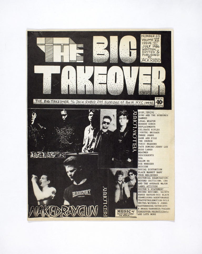 Item #4373 The Big Takeover No. 20 Vol. 7 Issue 1. Jack Rabid.
