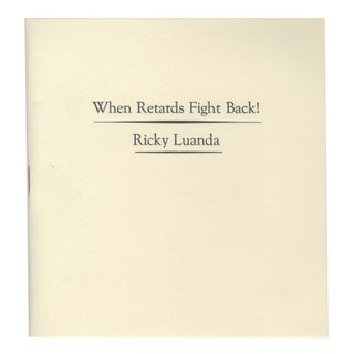 Item #4570 WHEN RETARDS FIGHT BACK! PAMPHLET + DVD. BOO-HOORAY/Ricky Luanda