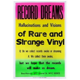 Item #4634 Record Dreams Poster. Boo-Hooray