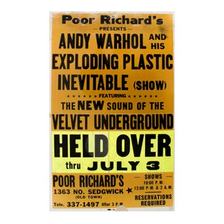 Item #4636 Poor Richard’s Presents Andy Warhol and His Exploding Plastic Inevitable. Andy Warhol