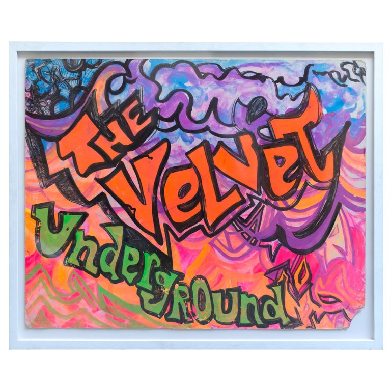 Item #4637 Hand-Painted Poster From an Early Performance. The Velvet Underground.