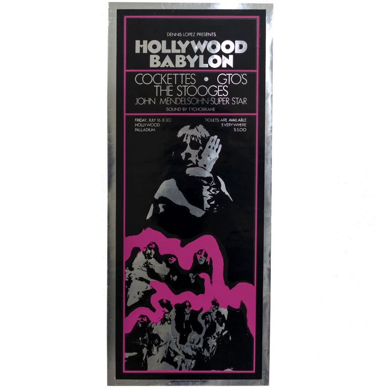 Item #4646 Poster for Hollywood Babylon. The Cockettes, The Stooges.