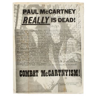 Item #4667 Paul McCartney REALLY Is Dead. A J. Weberman