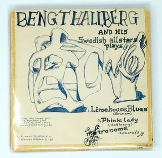 Set of nine 7” records with original hand drawn covers by an unknown artist