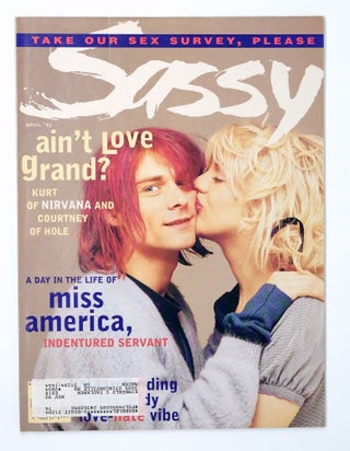 Item #4832 Sassy Magazine, April 1992 [Kurt Cobain & Courtney Love on cover]. ed. Jane Pratt