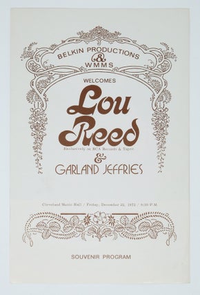 Item #4846 Lou Reed Concert Program