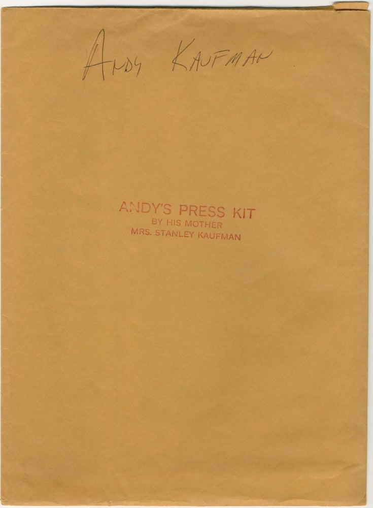 Item #4863 Andy Kaufman Press Kit. Andy, Mrs. Stanley Kaufman.