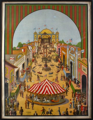 Item #4883 Oversized 1900s Carnival Promotional Poster [Americana