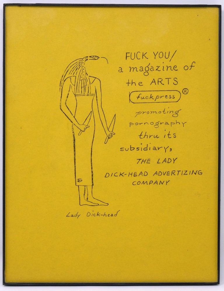 Item #4930 Lady Dick-head Advertising Company Flyer. Ed Sanders.