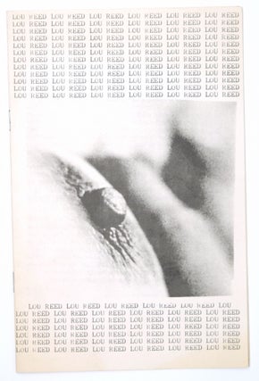 Item #4952 [Untitled] Lou Reed Fanzine. Brian Cullman, Robot Hull