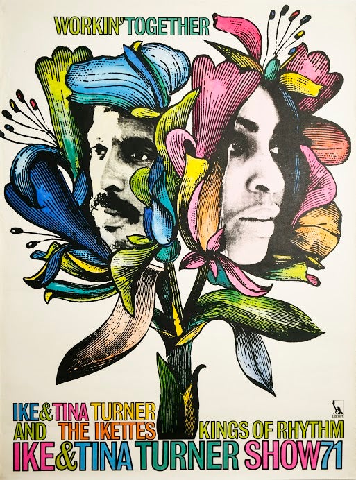 Item #4986 Ike & Tina Workin’ Together Poster. Tina Turner Ike Tuener.