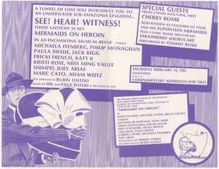 Valentine's Day with Mermaids on Heroin Danceteria fold-out flyer