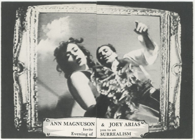 Item #5010 Ann Magnuson & Joey Arias Invite you to an Evening of Surrealism [invitation and fold-out flyer]