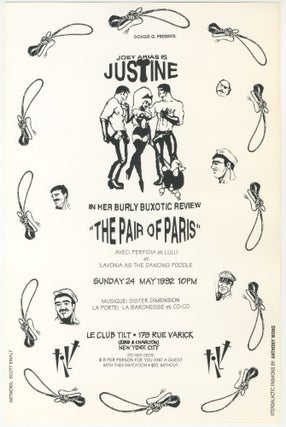 Item #5018 Joey Arias is Justine in Her Burly Buxotic Review “The Pair of Paris”. Scott Ewalt