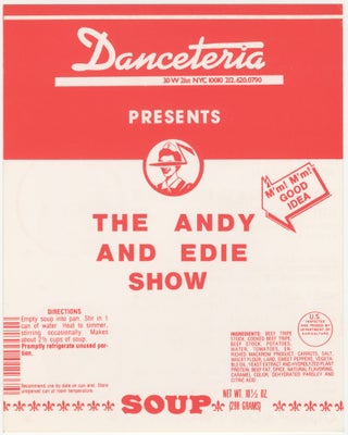 The Andy and Edie Show: They're Back Again! Danceteria Handbill