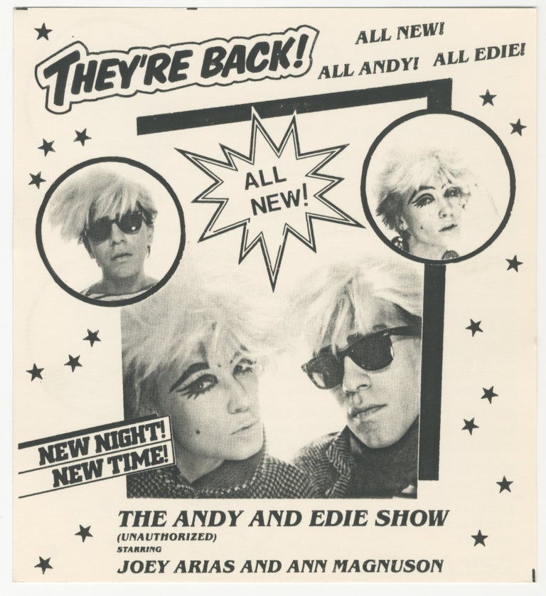 Item #5034 The Andy and Edie Show: They're Back! Danceteria Handbill