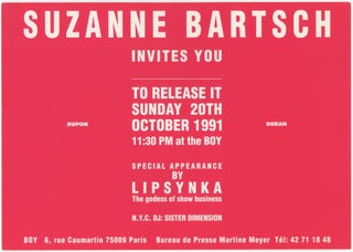 Carry on Paris!! We are Back… / Suzanne [sic] Bartsch Invites You to Release It