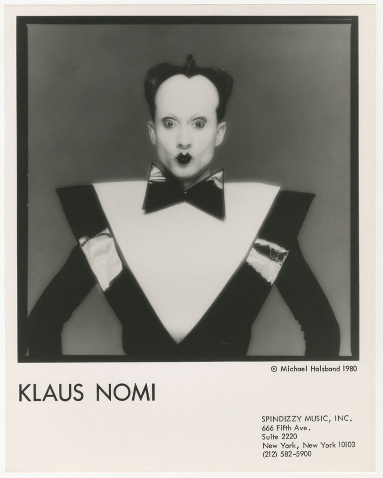 Item #5051 Klaus Nomi Press Photograph. Michael Halsband.