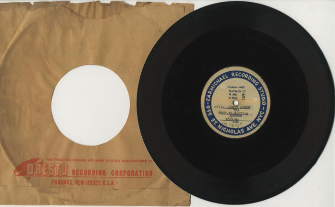 Item #5056 Civil Rights March / Americans United [78 RPM vinyl record]. Al Bastian, Alphonse.