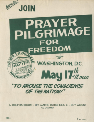 Item #5058 “Prayer Pilgrimage for Freedom” flyer. Mel Tapley