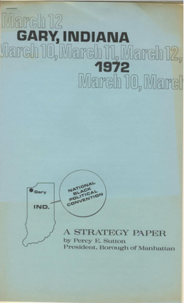 Item #5067 “National Black Political Convention: A Strategy Paper”. Percy E. Sutton