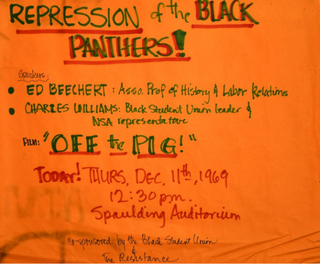 Item #5068 [Handwritten Poster] Repression of the Black Panthers!