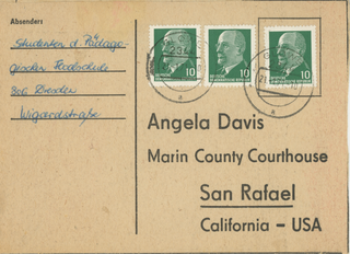 East German Youth Organization Letter in Solidarity with Angela Davis