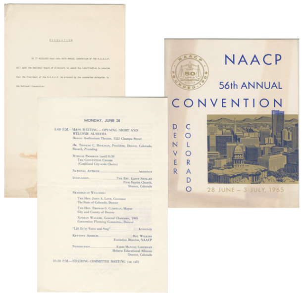 Item #5085 NAACP 56th Annual Convention program. National Association for the Advancement of Colored People.