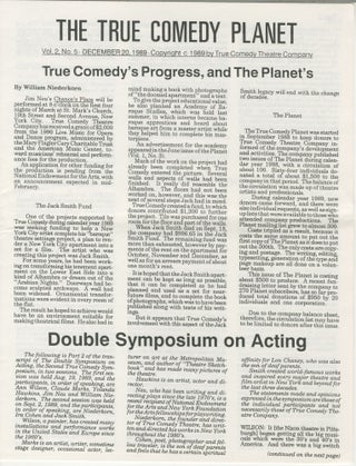 Item #5136 True Comedy Planet, vol. 2, no. 5: December 20, 1989