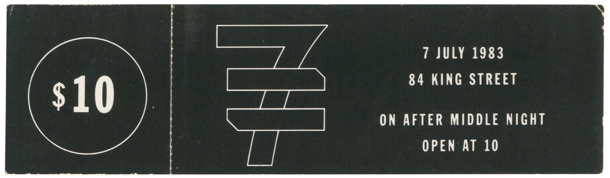 New Order at Paradise Garage, concert ticket | Lawrence Weiner