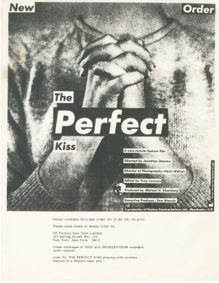 Item #5155 The Perfect Kiss Flyer [advertisement and poster order form]. Barbara Kruger