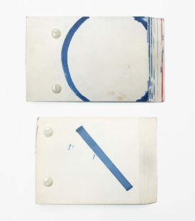 Item #5160 Two handmade original Blue Monday ’88 fipbooks. [hand-drawn originals]. Robert Breer, William Wegman.