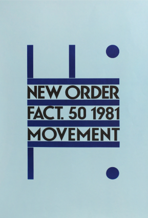 Item #5173 New Order Movement Promotional Poster. Peter Saville