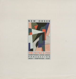 Item #5182 New Order 1981-1982 EP Poster (FACTUS 8). New Order, Peter Saville, design