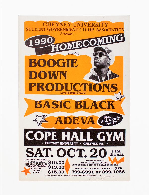 Item #5234 Boogie Down Productions at 1990 Cheyney University Homecoming. Boogie Down Productions.