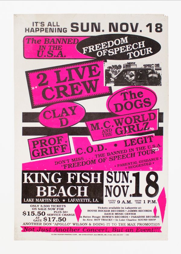 Item #5235 2 Live Crew Banned in the U.S.A. Freedom of Speech Tour. 2 Live Crew.