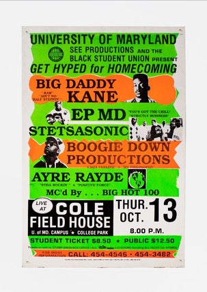 Item #5237 Big Daddy Kane, EPMD, Stetsasonic, Boogie Down Productions at University of Maryland....