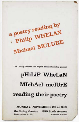 Item #5265 Poetry Reading by Philip Whelan and Michael Mclure [sic