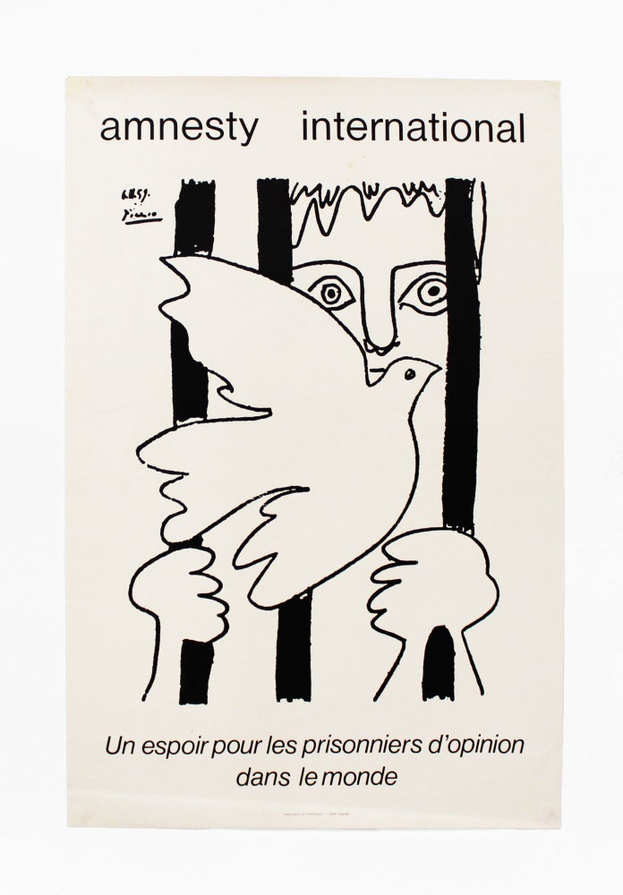 Item #5276 Un espoir pour les prisonniers d’opinion dans le monde. Pablo Picasso.