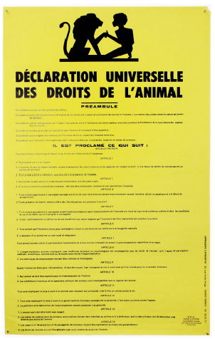 Item #5314 Déclaration Universelle des Droits de L’Animal