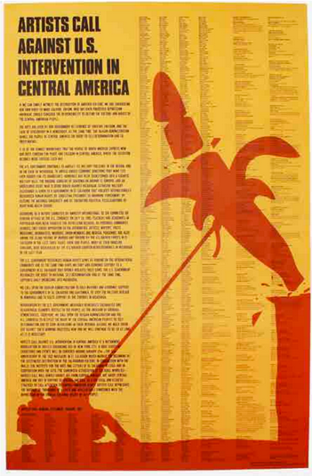 Item #5321 Artists Call Against U.S. Intervention in Central America. Claes Oldenburg.