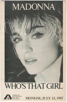 Item #5336 Madonna: Who’s That Girl? [AIDS education]. Malcolm Ater
